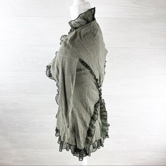 Anthropologie Guinevere Striped Ruffle Cardigan - Picture 6 of 10